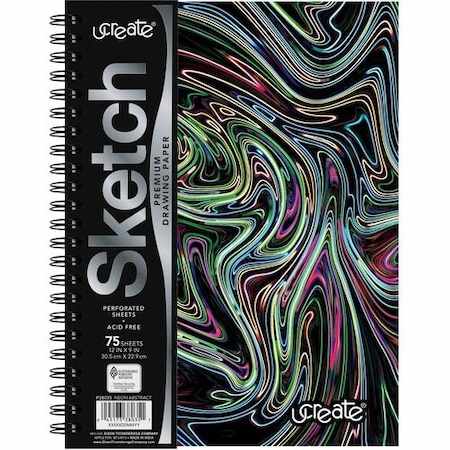 Pacon Sketchbook, Squiggles, 75 Pages, 120 gsm, 9inx6in, Neon PACP38035